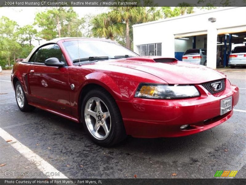 Redfire Metallic / Medium Parchment 2004 Ford Mustang GT Convertible