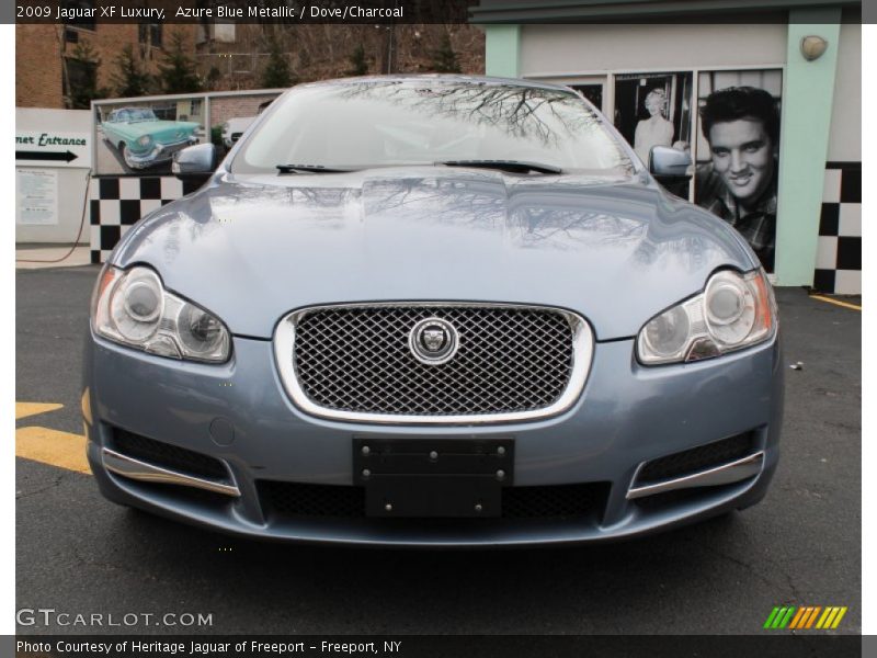Azure Blue Metallic / Dove/Charcoal 2009 Jaguar XF Luxury