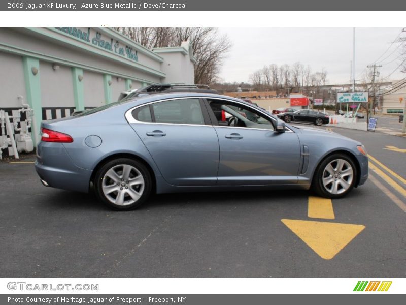 Azure Blue Metallic / Dove/Charcoal 2009 Jaguar XF Luxury