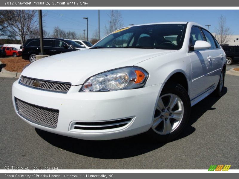 Summit White / Gray 2012 Chevrolet Impala LS