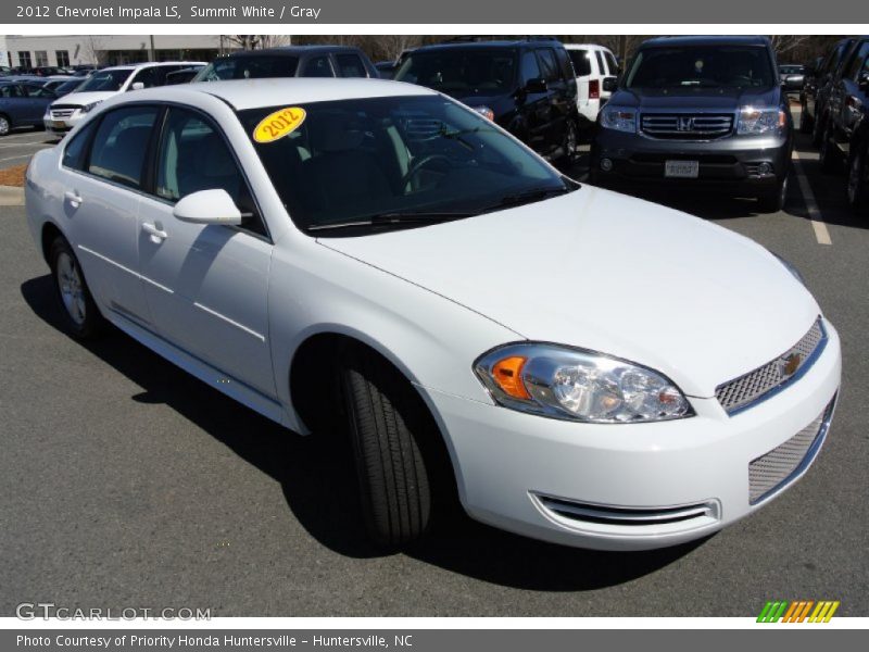Summit White / Gray 2012 Chevrolet Impala LS