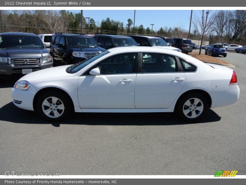 Summit White / Gray 2012 Chevrolet Impala LS