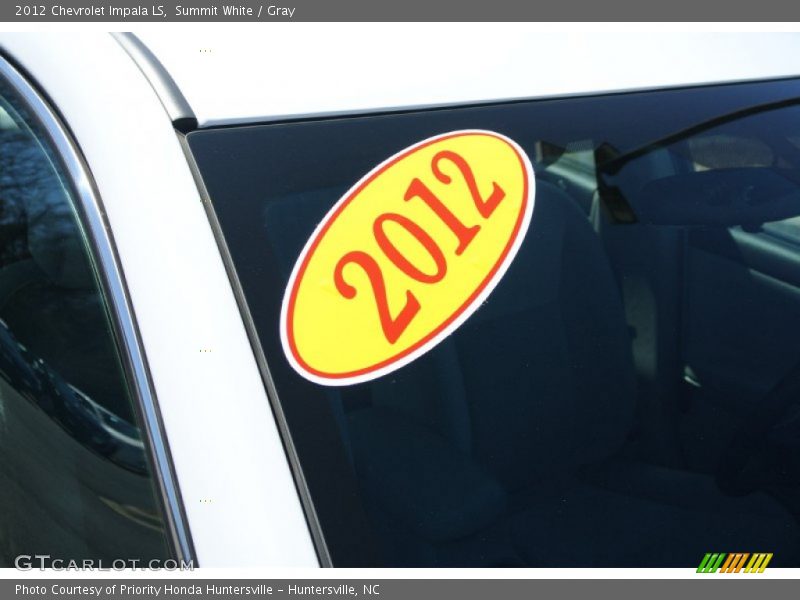 Summit White / Gray 2012 Chevrolet Impala LS