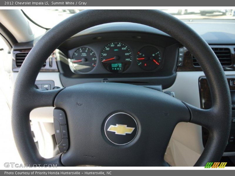 Summit White / Gray 2012 Chevrolet Impala LS