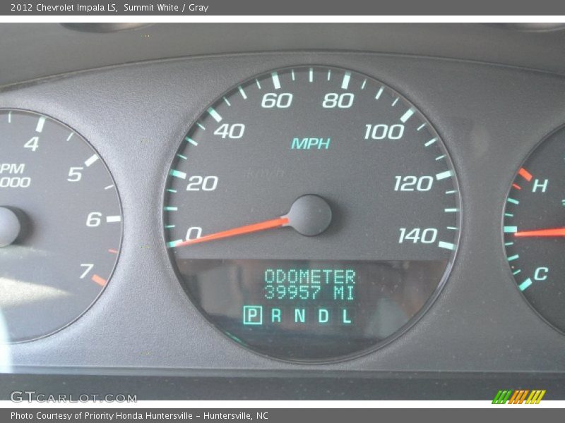 Summit White / Gray 2012 Chevrolet Impala LS