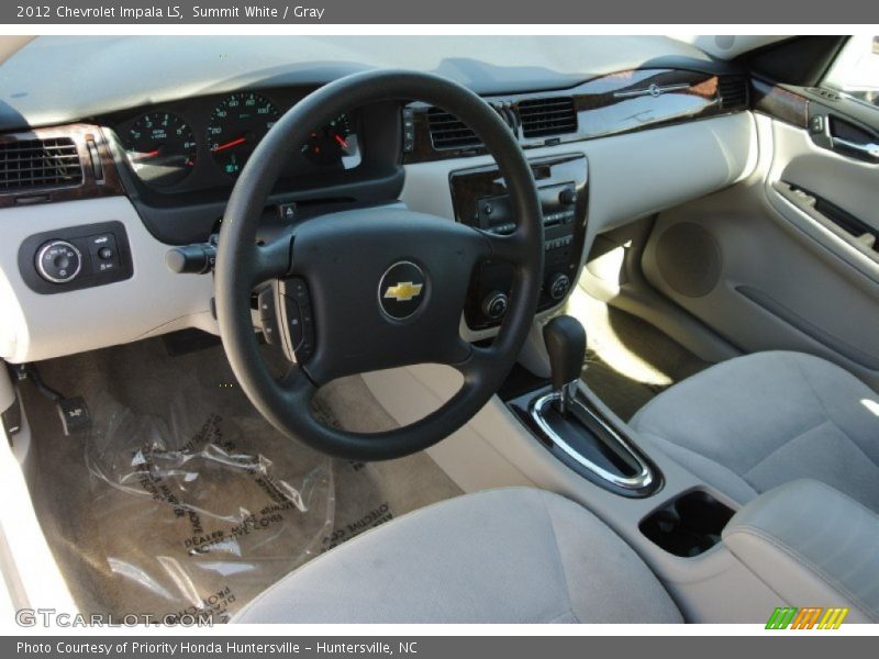 Summit White / Gray 2012 Chevrolet Impala LS