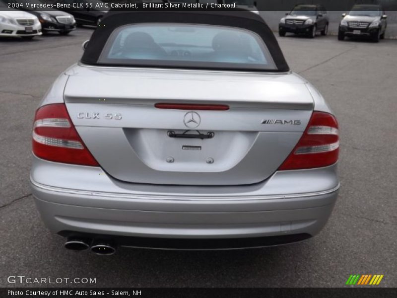 Brilliant Silver Metallic / Charcoal 2004 Mercedes-Benz CLK 55 AMG Cabriolet