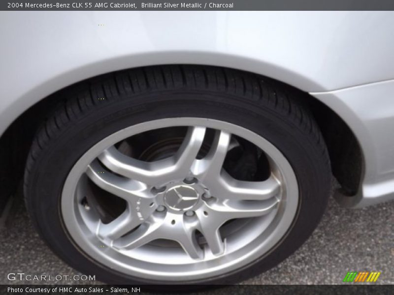Brilliant Silver Metallic / Charcoal 2004 Mercedes-Benz CLK 55 AMG Cabriolet