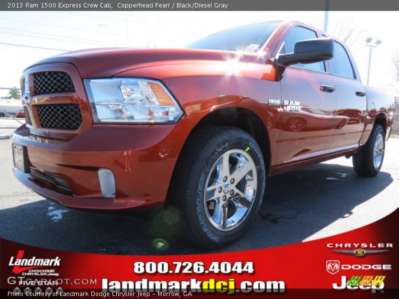 Copperhead Pearl / Black/Diesel Gray 2013 Ram 1500 Express Crew Cab