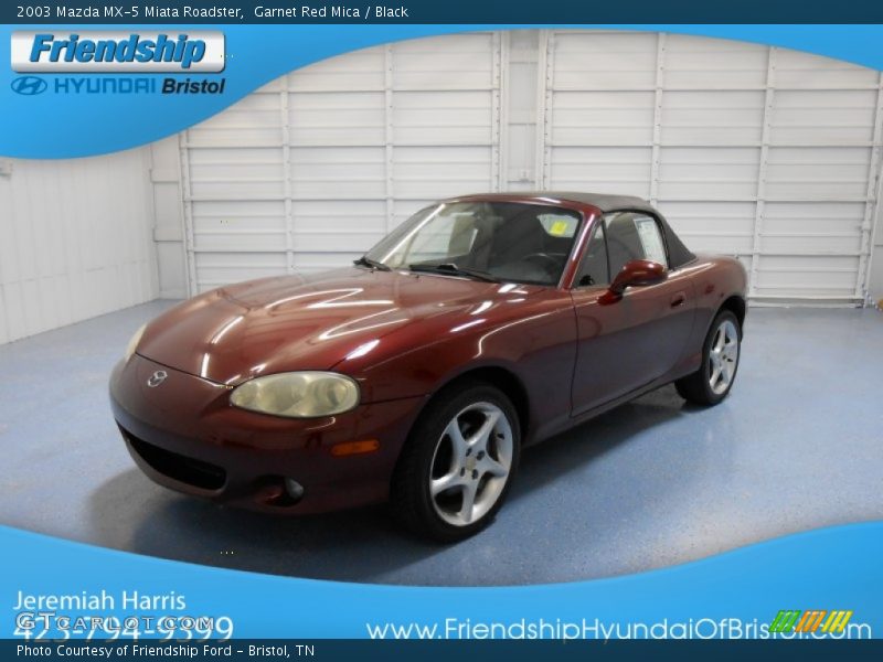 Garnet Red Mica / Black 2003 Mazda MX-5 Miata Roadster