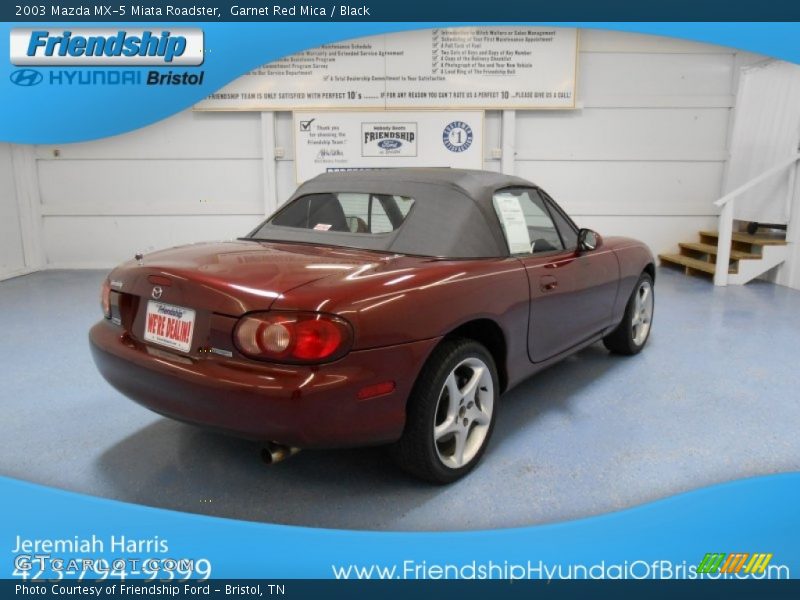 Garnet Red Mica / Black 2003 Mazda MX-5 Miata Roadster