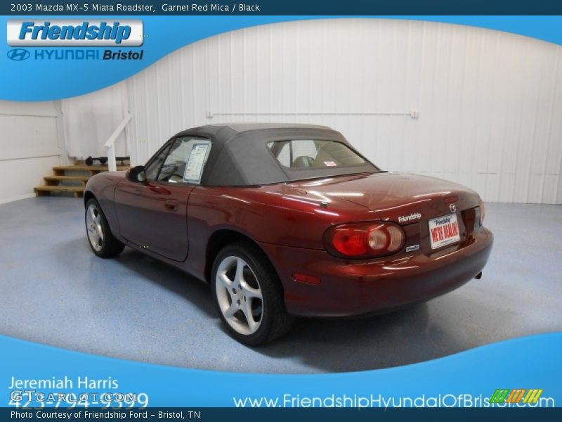 Garnet Red Mica / Black 2003 Mazda MX-5 Miata Roadster