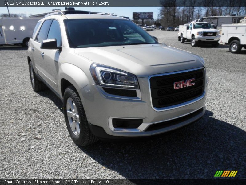 Champagne Silver Metallic / Ebony 2013 GMC Acadia SLE