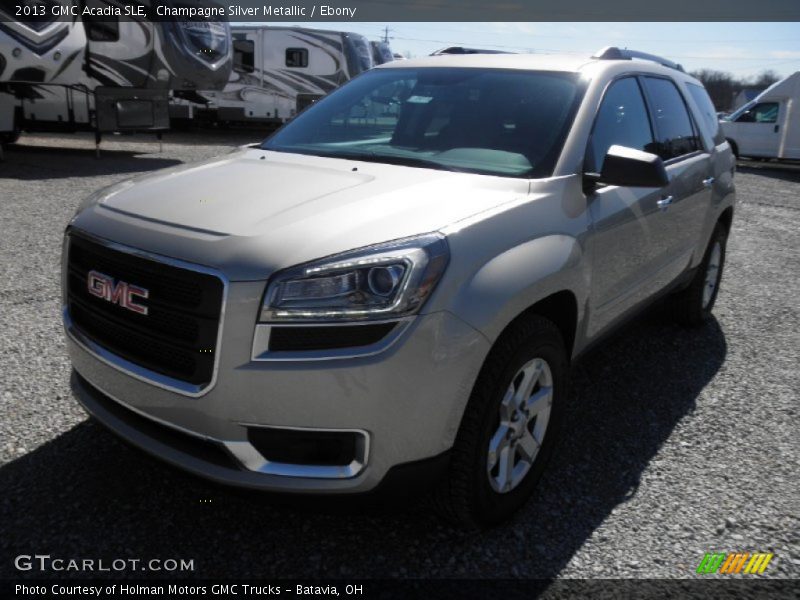 Champagne Silver Metallic / Ebony 2013 GMC Acadia SLE