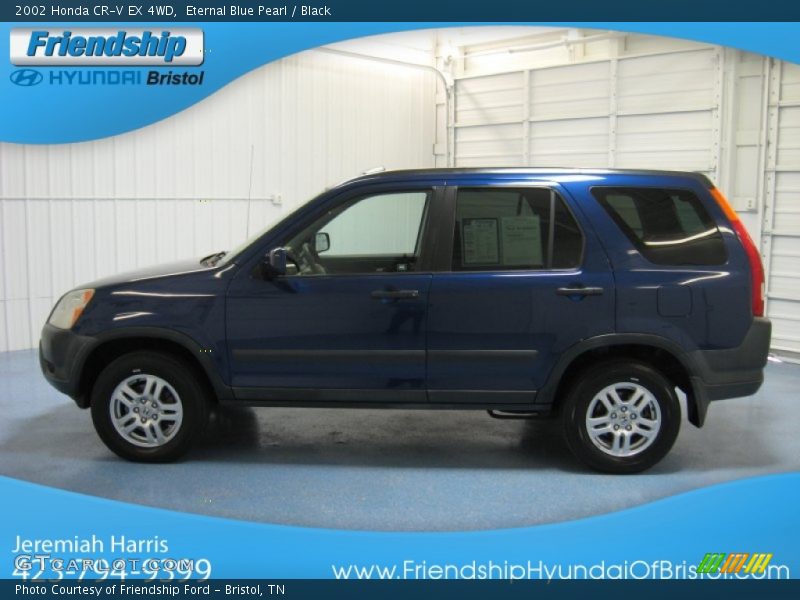 Eternal Blue Pearl / Black 2002 Honda CR-V EX 4WD