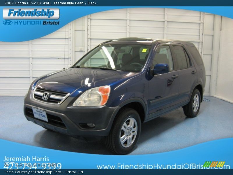 Eternal Blue Pearl / Black 2002 Honda CR-V EX 4WD