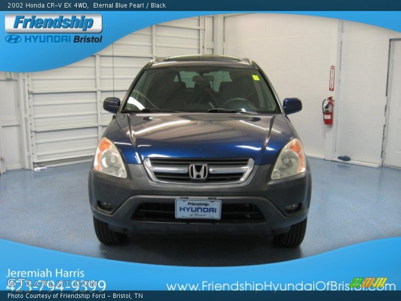 Eternal Blue Pearl / Black 2002 Honda CR-V EX 4WD