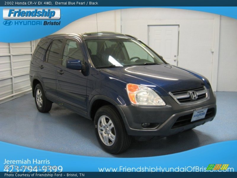 Eternal Blue Pearl / Black 2002 Honda CR-V EX 4WD