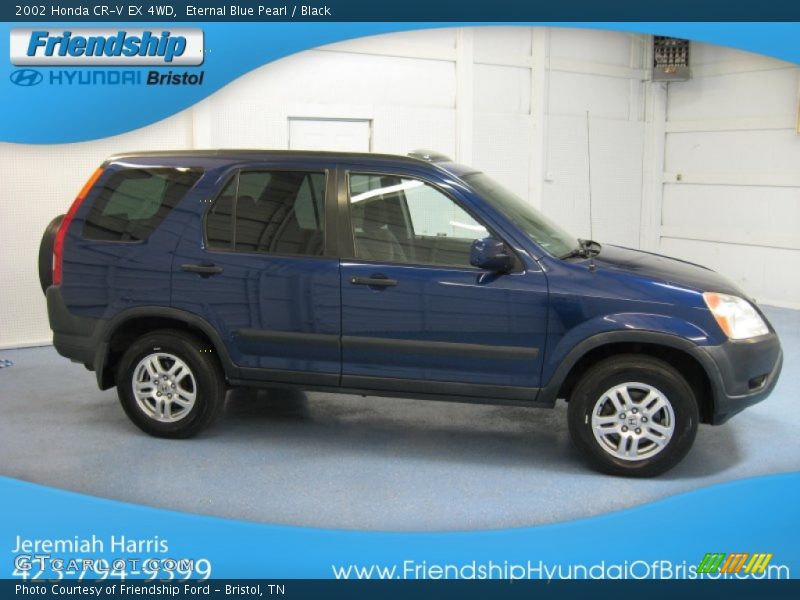Eternal Blue Pearl / Black 2002 Honda CR-V EX 4WD