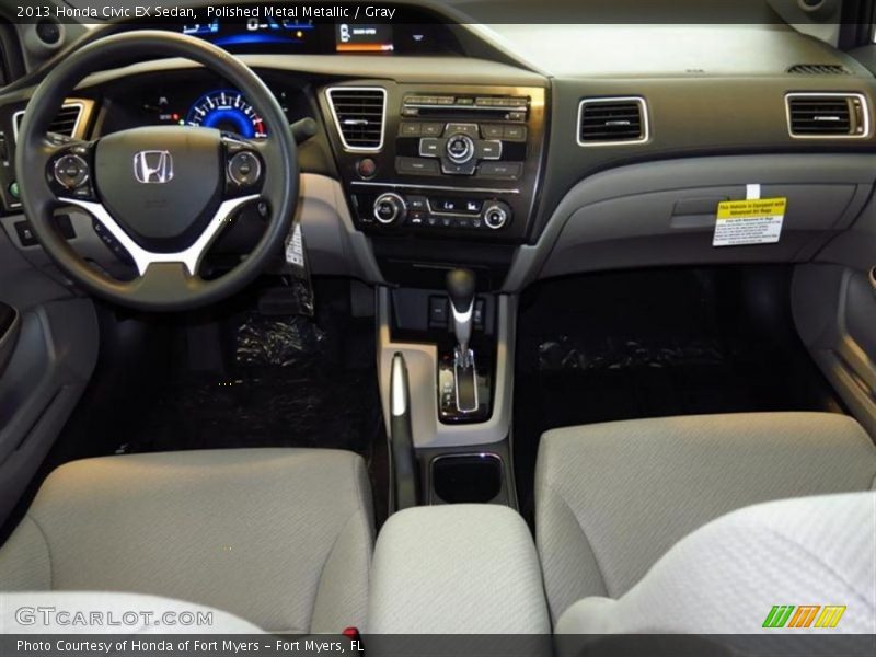 Polished Metal Metallic / Gray 2013 Honda Civic EX Sedan