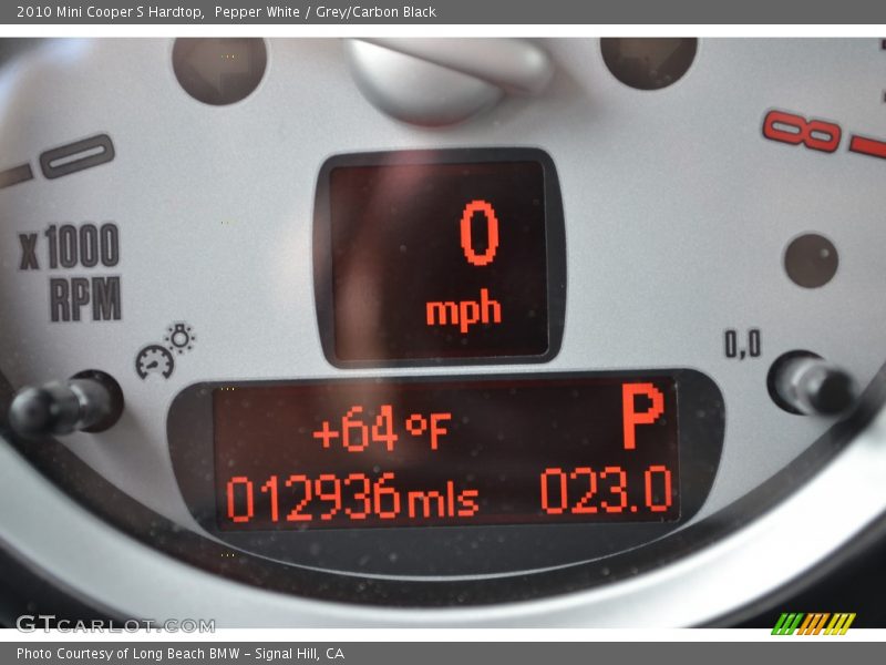 Pepper White / Grey/Carbon Black 2010 Mini Cooper S Hardtop