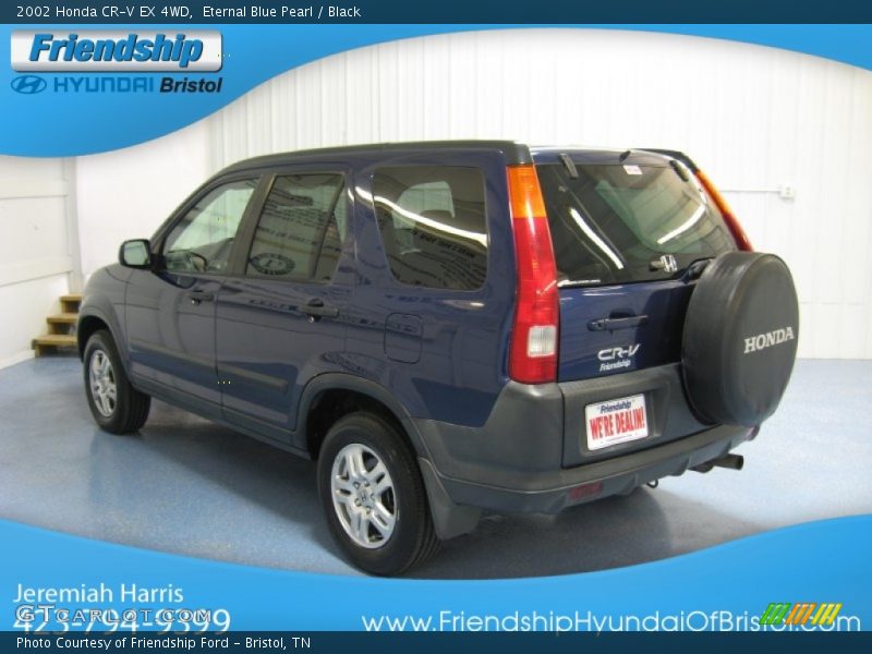 Eternal Blue Pearl / Black 2002 Honda CR-V EX 4WD
