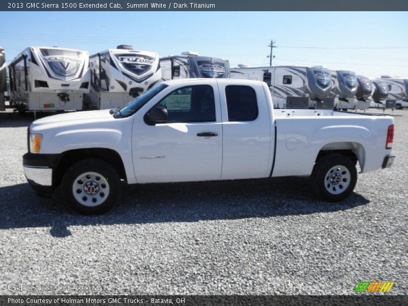 Summit White / Dark Titanium 2013 GMC Sierra 1500 Extended Cab