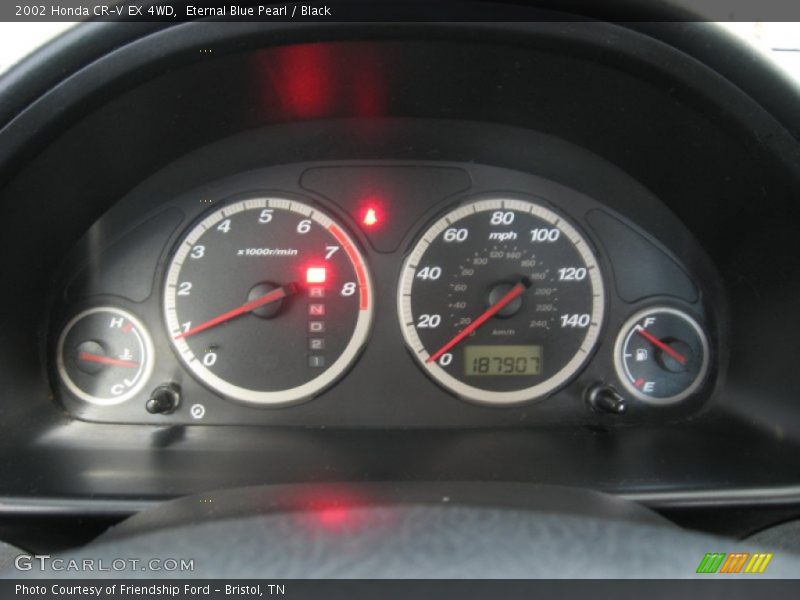 Eternal Blue Pearl / Black 2002 Honda CR-V EX 4WD