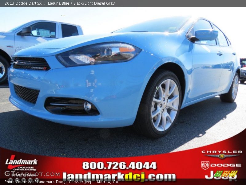 Laguna Blue / Black/Light Diesel Gray 2013 Dodge Dart SXT