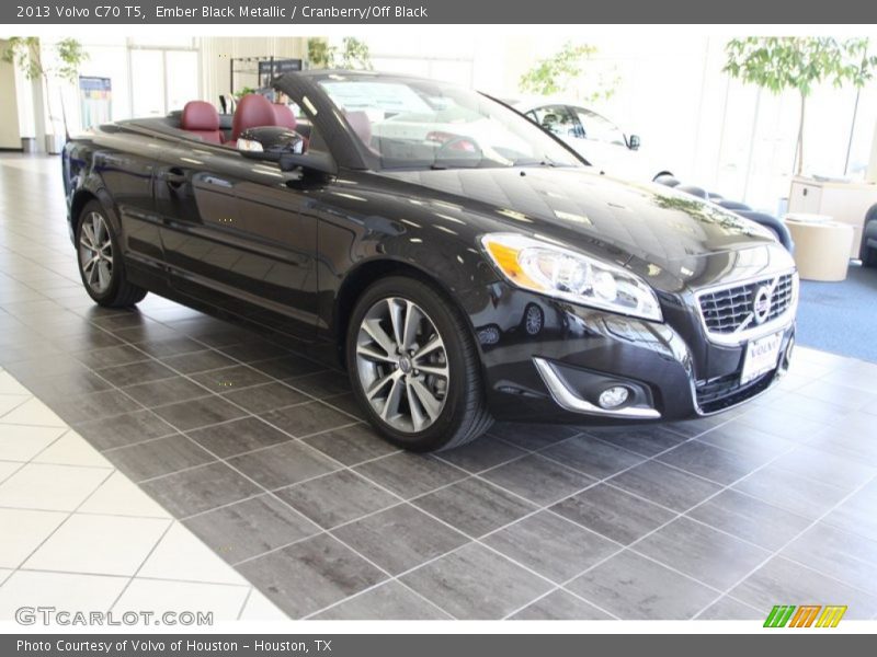 Ember Black Metallic / Cranberry/Off Black 2013 Volvo C70 T5