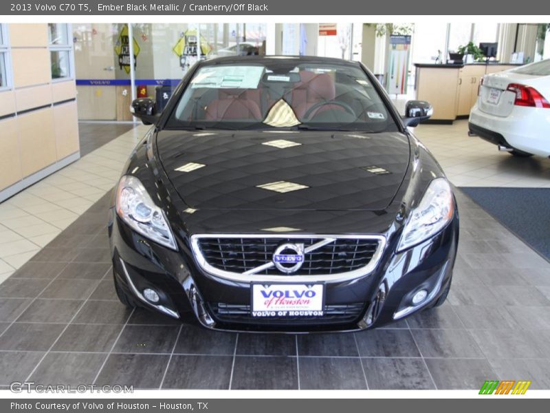 Ember Black Metallic / Cranberry/Off Black 2013 Volvo C70 T5