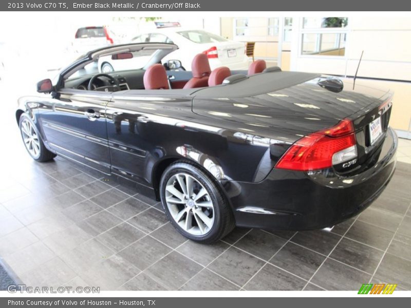 Ember Black Metallic / Cranberry/Off Black 2013 Volvo C70 T5
