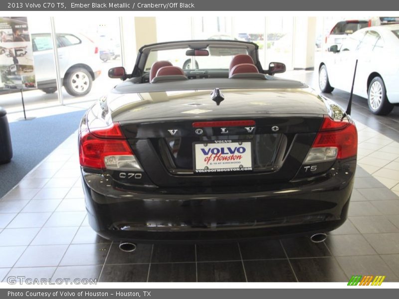 Ember Black Metallic / Cranberry/Off Black 2013 Volvo C70 T5