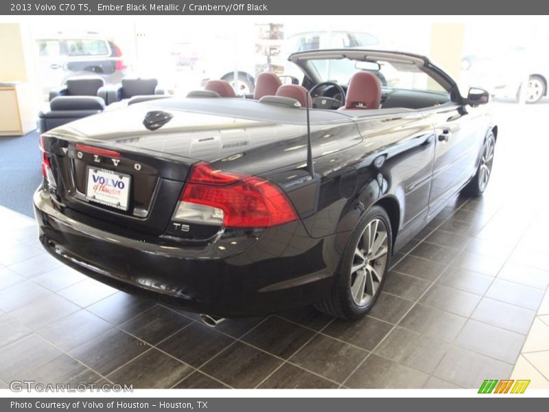 Ember Black Metallic / Cranberry/Off Black 2013 Volvo C70 T5