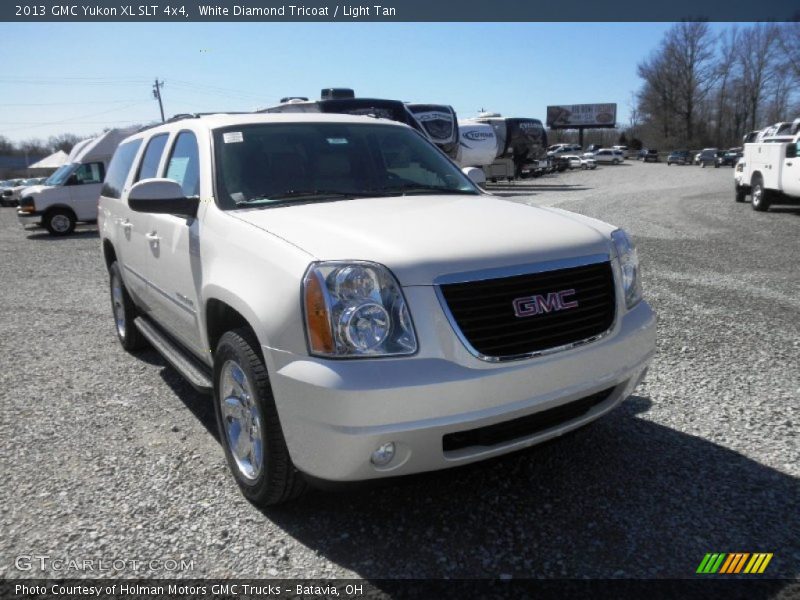 White Diamond Tricoat / Light Tan 2013 GMC Yukon XL SLT 4x4