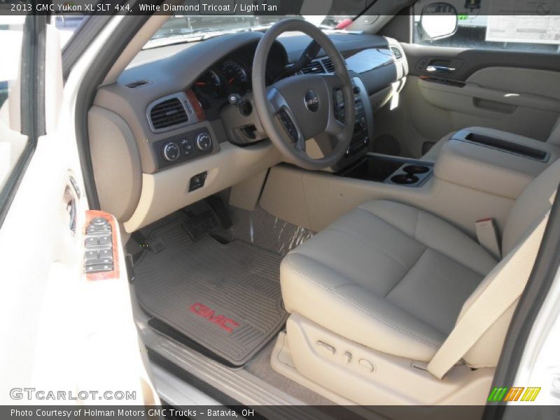 White Diamond Tricoat / Light Tan 2013 GMC Yukon XL SLT 4x4
