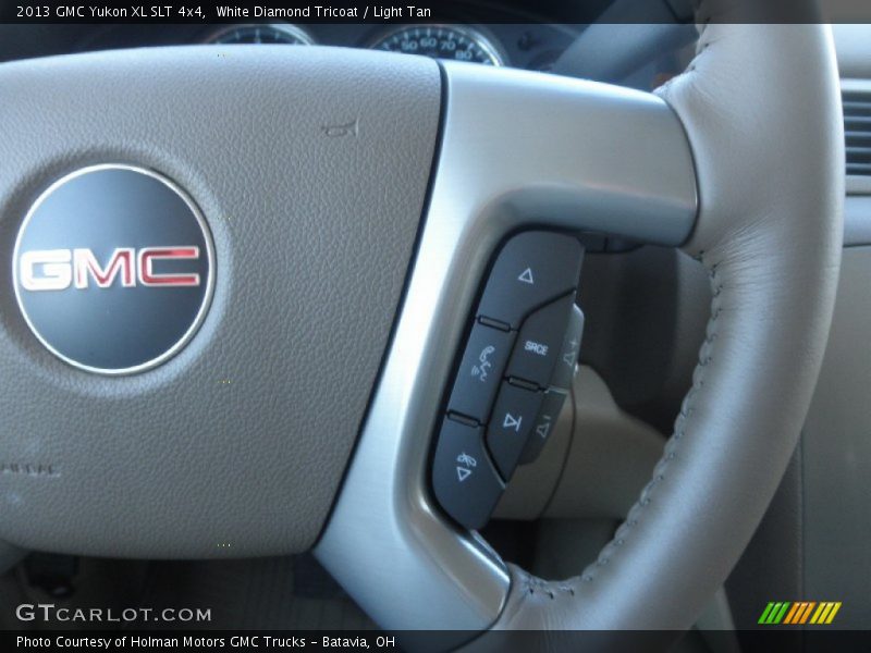 White Diamond Tricoat / Light Tan 2013 GMC Yukon XL SLT 4x4