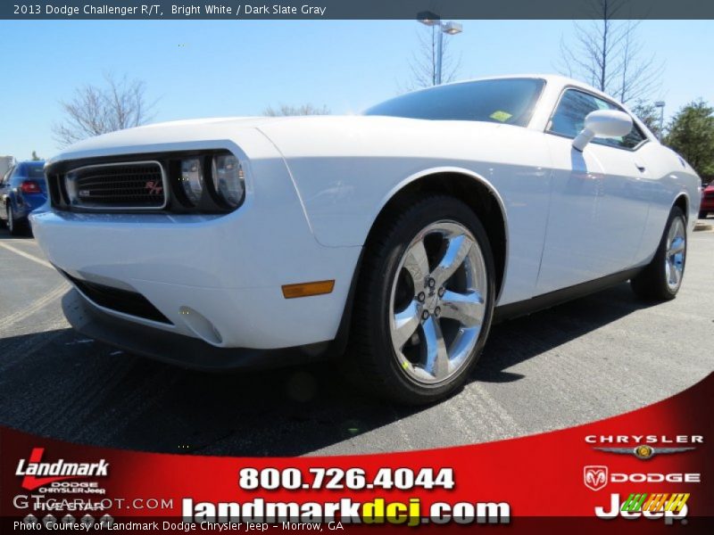 Bright White / Dark Slate Gray 2013 Dodge Challenger R/T