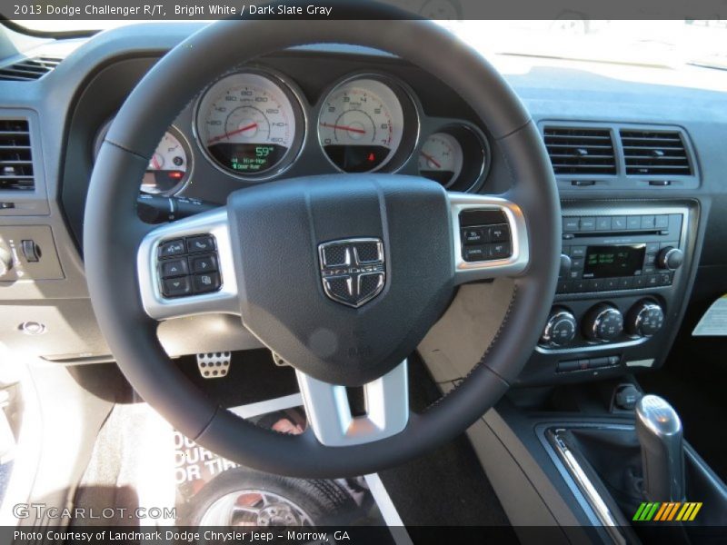 Bright White / Dark Slate Gray 2013 Dodge Challenger R/T