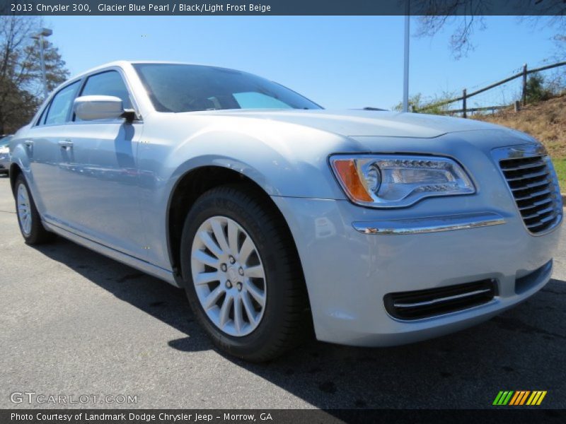 Glacier Blue Pearl / Black/Light Frost Beige 2013 Chrysler 300