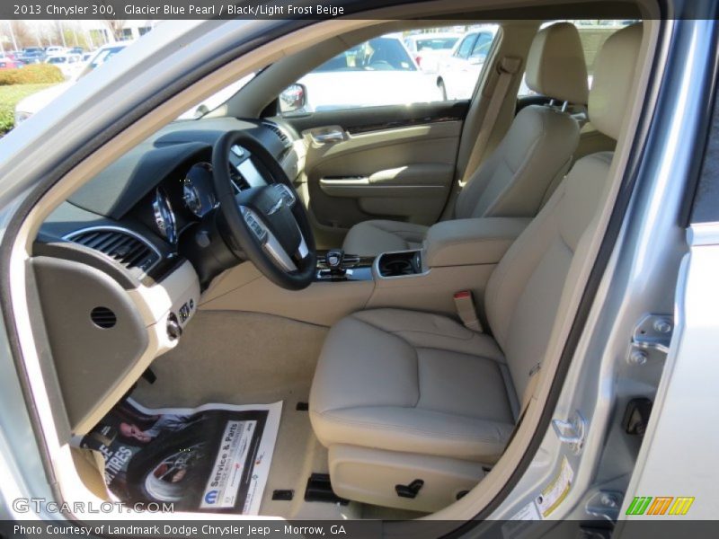 Glacier Blue Pearl / Black/Light Frost Beige 2013 Chrysler 300