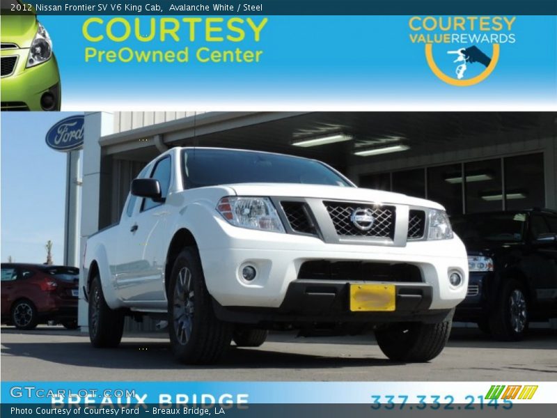 Avalanche White / Steel 2012 Nissan Frontier SV V6 King Cab