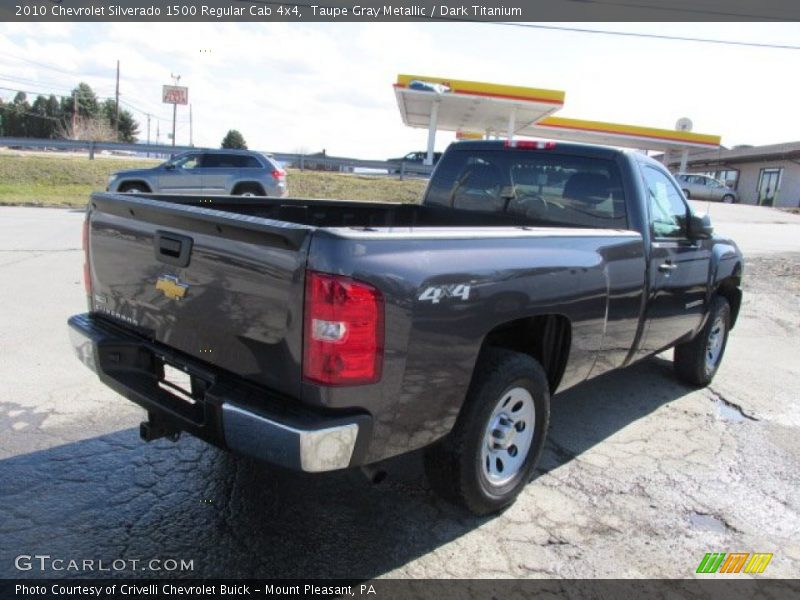 Taupe Gray Metallic / Dark Titanium 2010 Chevrolet Silverado 1500 Regular Cab 4x4