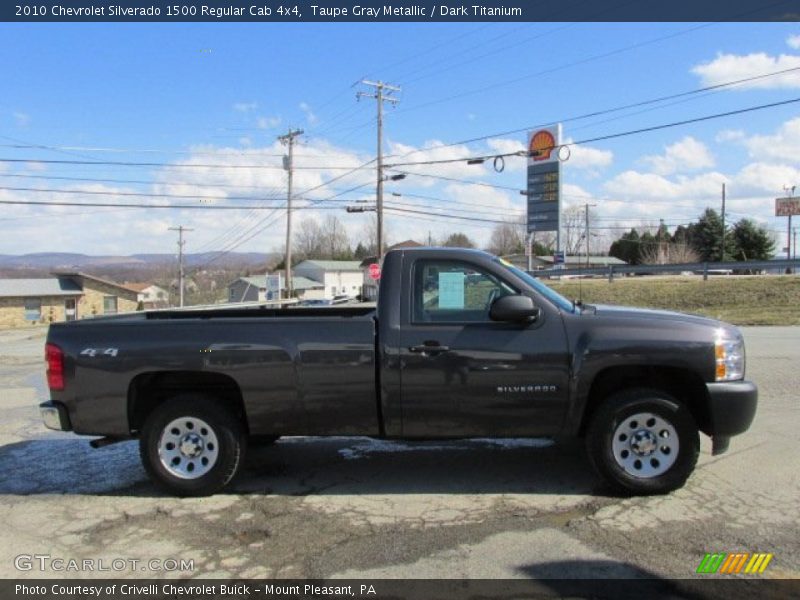 Taupe Gray Metallic / Dark Titanium 2010 Chevrolet Silverado 1500 Regular Cab 4x4
