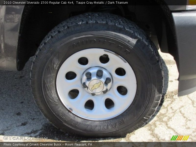 Taupe Gray Metallic / Dark Titanium 2010 Chevrolet Silverado 1500 Regular Cab 4x4