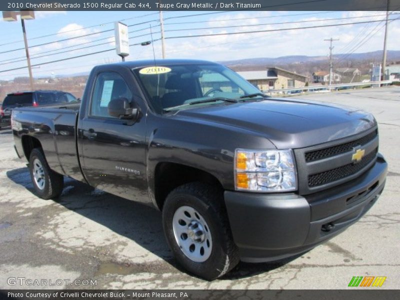 Taupe Gray Metallic / Dark Titanium 2010 Chevrolet Silverado 1500 Regular Cab 4x4