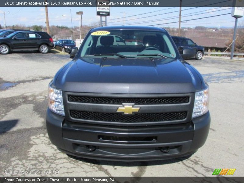 Taupe Gray Metallic / Dark Titanium 2010 Chevrolet Silverado 1500 Regular Cab 4x4
