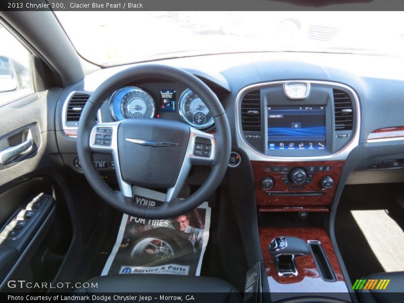 Glacier Blue Pearl / Black 2013 Chrysler 300