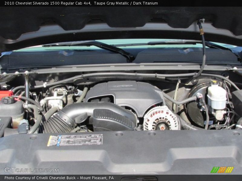 Taupe Gray Metallic / Dark Titanium 2010 Chevrolet Silverado 1500 Regular Cab 4x4