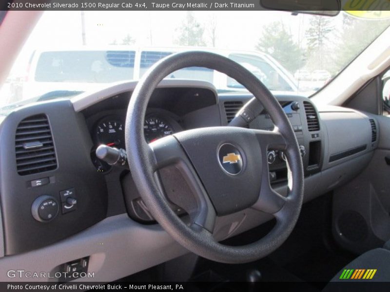 Taupe Gray Metallic / Dark Titanium 2010 Chevrolet Silverado 1500 Regular Cab 4x4